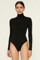 Czarne body z golfem Sophie