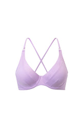 Lawendowy wiązany stanik od bikini Malibu
