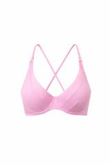 Wiązany stanik od bikini Malibu Pink