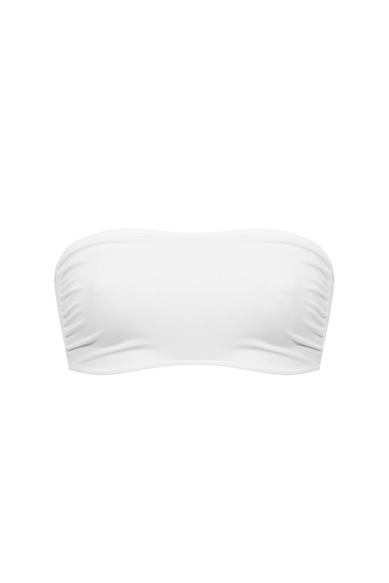 Góra od bikini typu bandeau Maui Off White