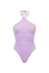 Fioletowy jednoczęściowy strój kąpielowy Morea