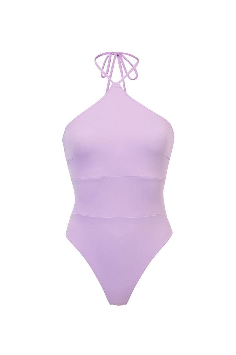 Fioletowy jednoczęściowy strój kąpielowy Morea