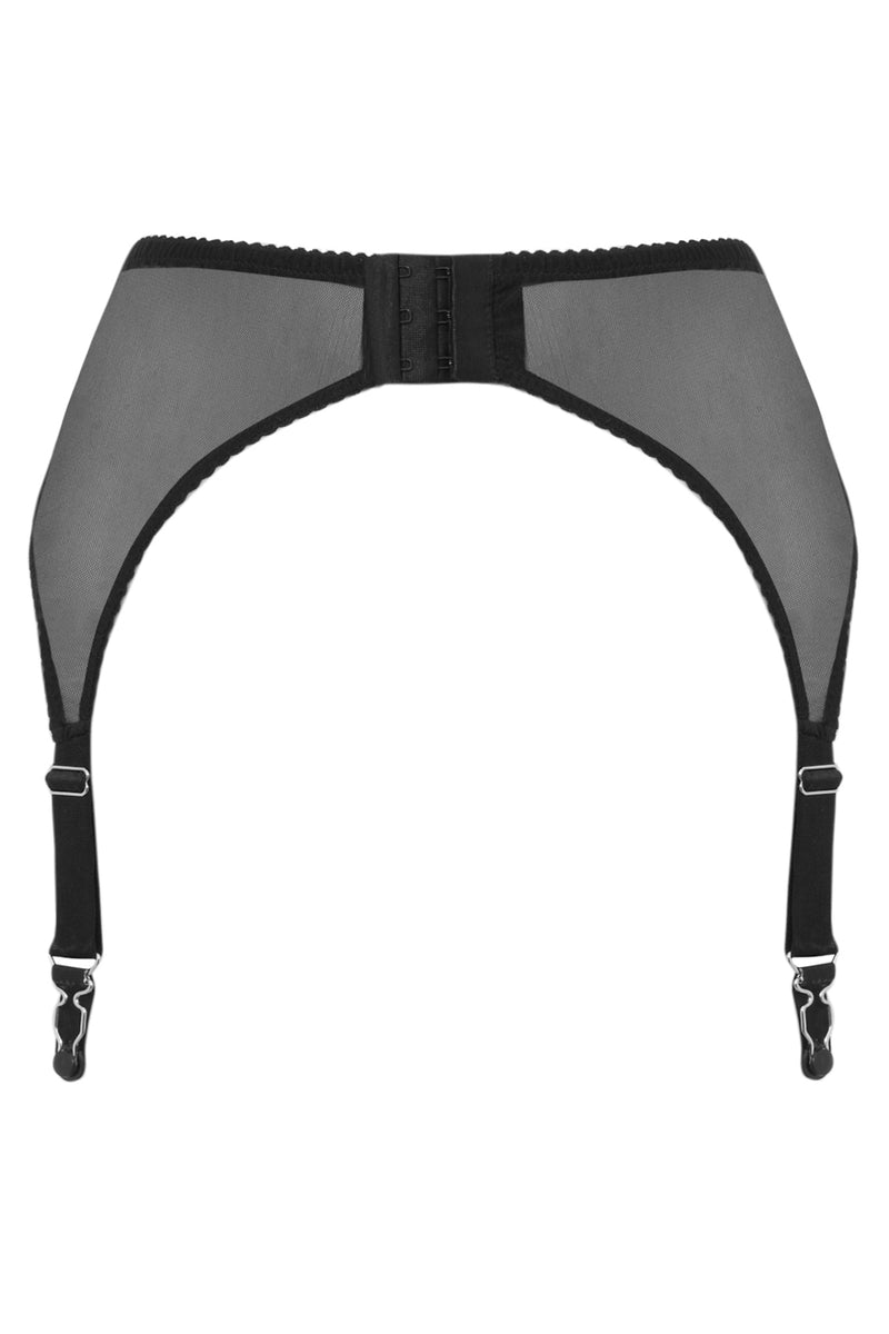Magic Black Sheer Suspender Belt Love and Hate